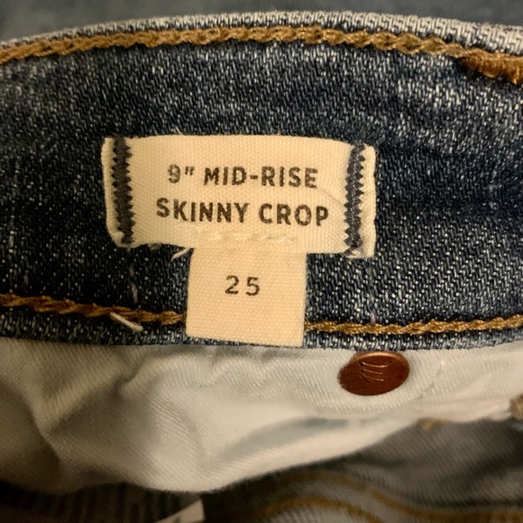 Madewell 9” Mid Rise Button Front Skinny Crop Size 25 - Picture 8 of 11